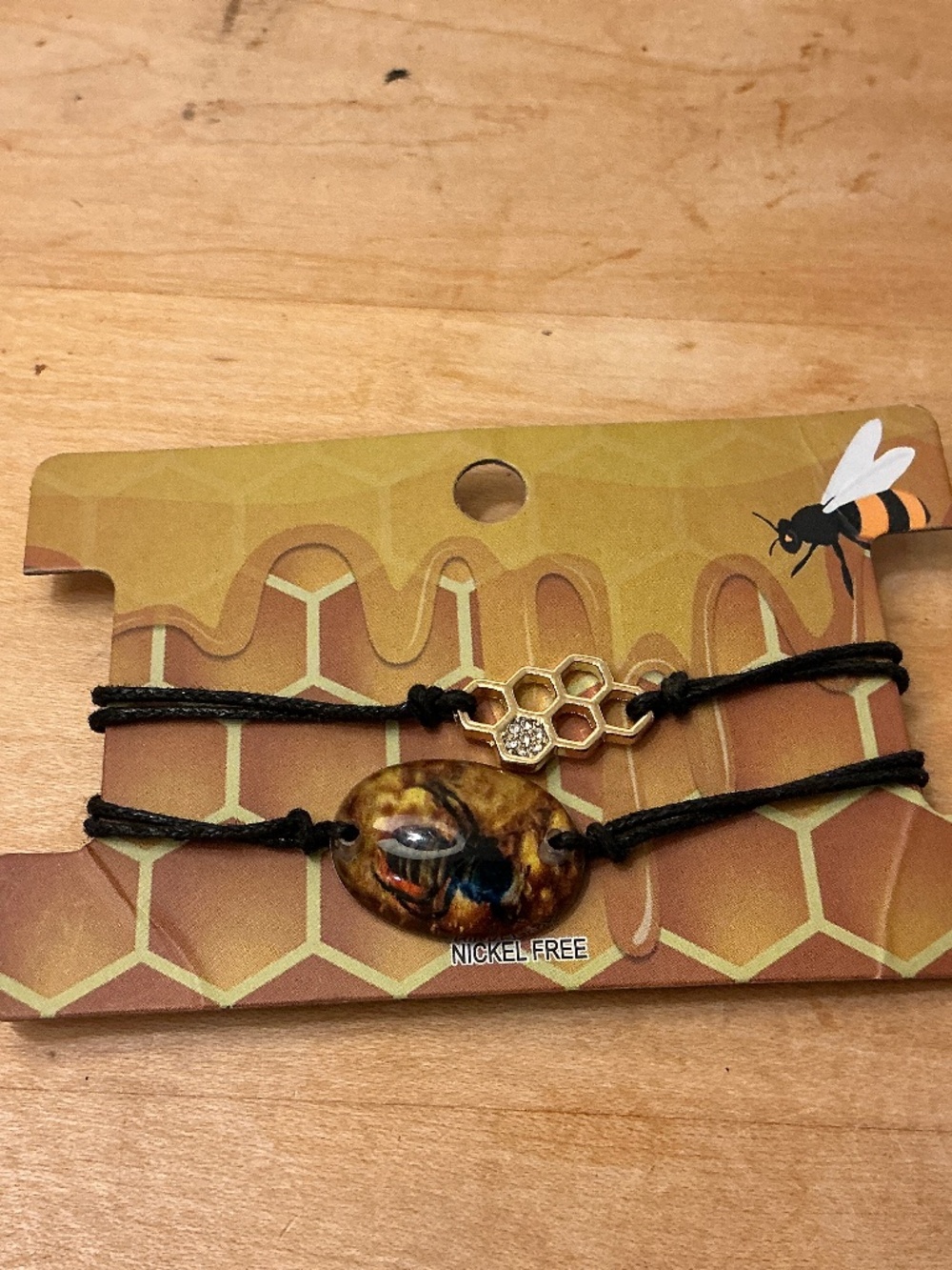 Honeycomb Bee BFF Sparckle adjustable bracelets